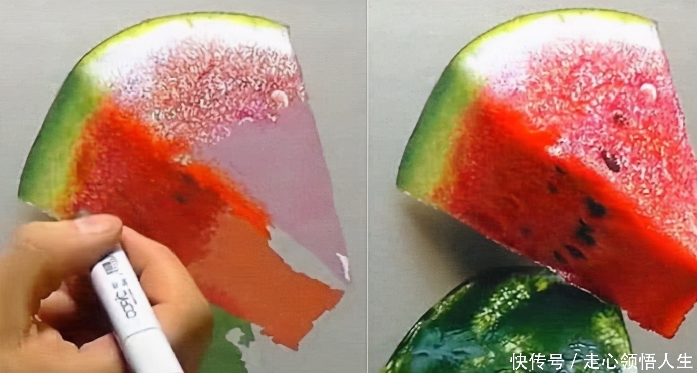 时光倒流@美术学霸作业走红,老师直夸难辨真假,网友:神笔马良再世