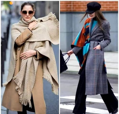  大衣|穿大衣时、如何才兼顾温度和时髦？配围巾，冬天的高级就靠它了