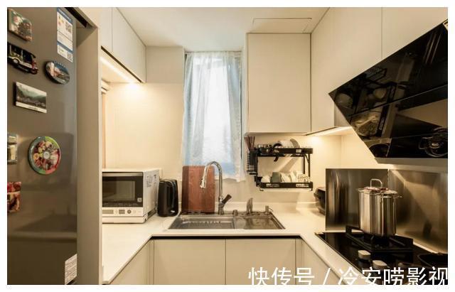 主卧|50㎡一字户型,逆袭两居室,独立厨房+办公区+浴缸全都有,真赞!