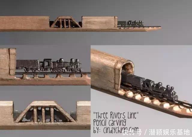 美国艺术家 Cindy Chinn 在铅笔上微雕艺术的作品