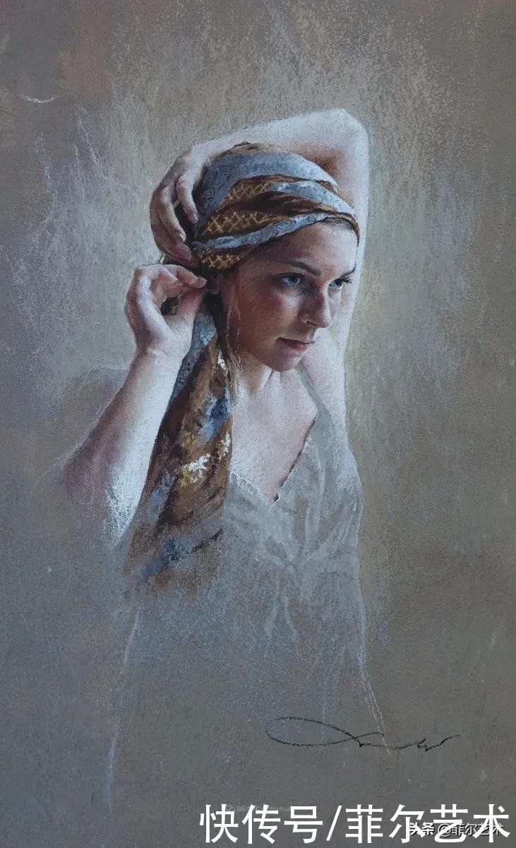 艺术学院$法国女粉彩大师,描绘的女性之美,细腻柔和