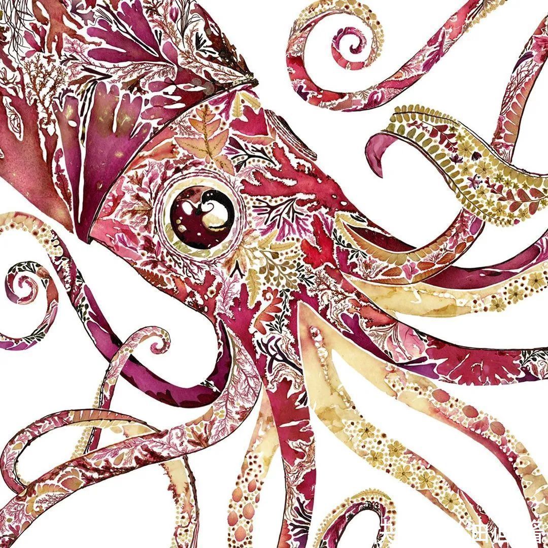 艺术作品&她画画的材料是花瓣,工具是把刀,直接用刀刻出画