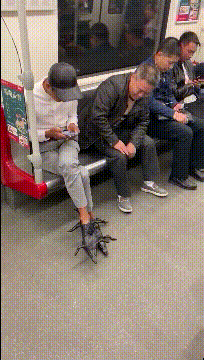 |搞笑GIF:大哥你这样拿蛋糕回去会不会被打