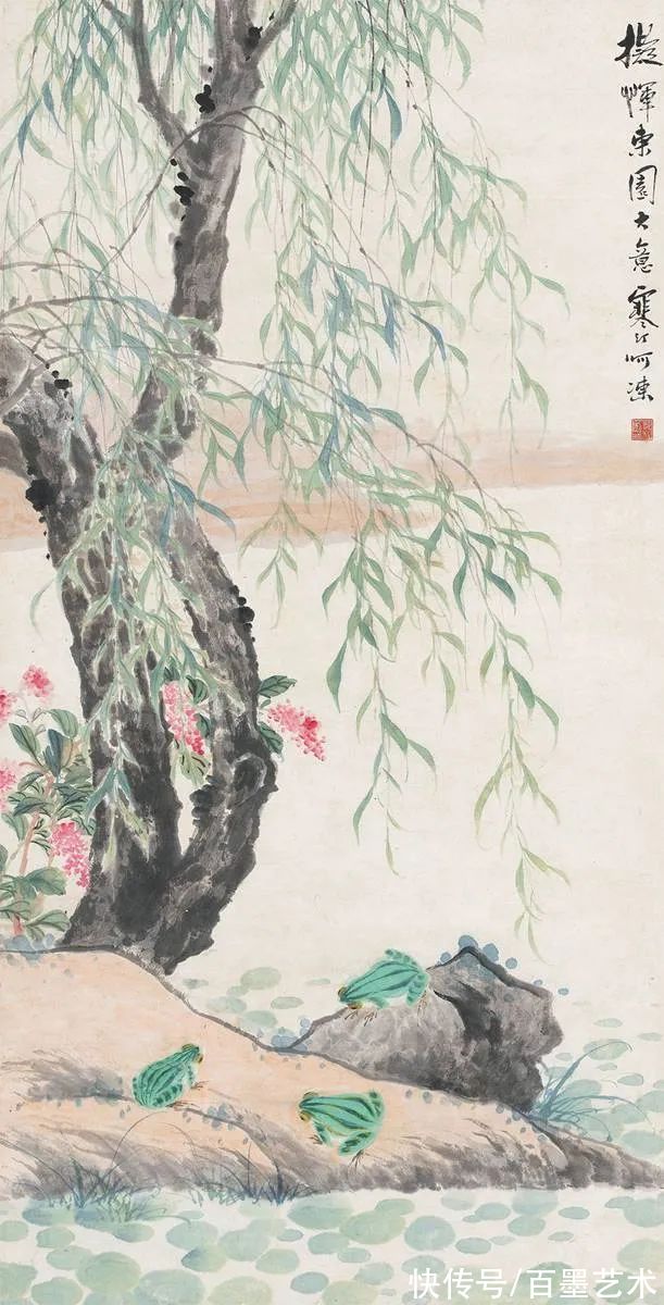 郑午昌@春风拂柳，春意浓！大师笔下的春柳太美了