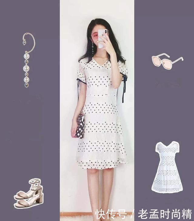 色彩鲜艳的连衣裙, 通过蝴蝶结提高减龄感, 轻松让你“艳压群芳”