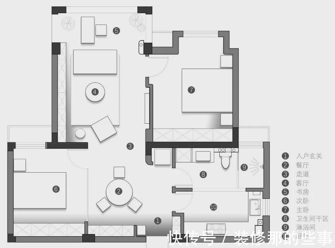两居室|一家三口89㎡两居，围合式客厅、次卧玻璃墙…让生活在这里慢下来