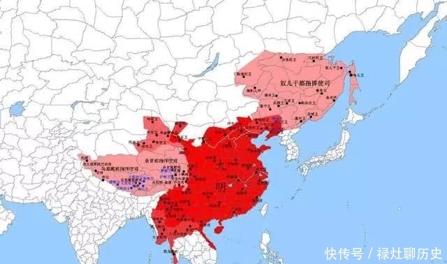 地图|明朝疆域“两京十三省”，一共分15块，为何地图上却画着16块？