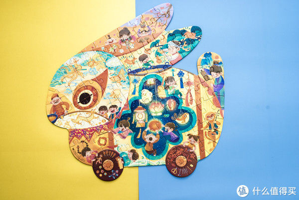  兔子|传统文化不能丢~ 国风兔子灯笼，传统民间技艺异形儿童拼图晒单~