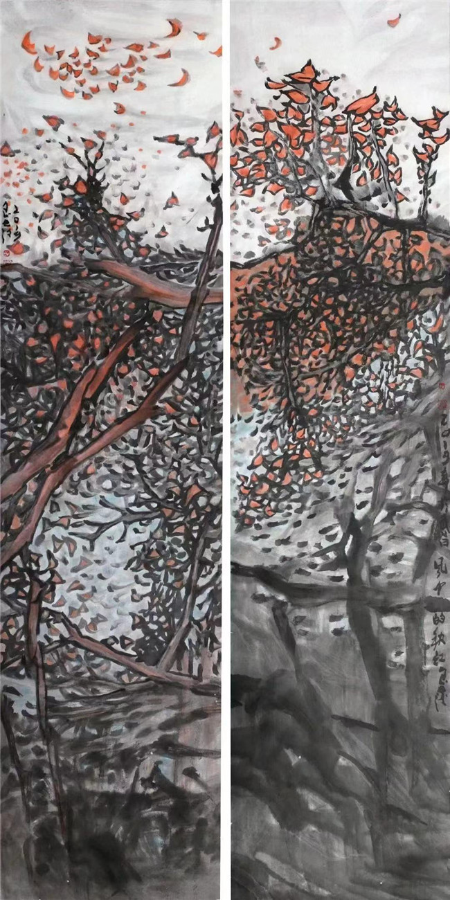 吴良@艺术鉴赏网:山水画名家吴良发“色墨混合”艺术构想