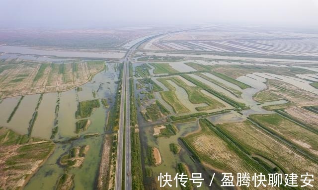 湿地|航拍黄河三角洲，黄河在这里入海，形成了中国最年轻的土地