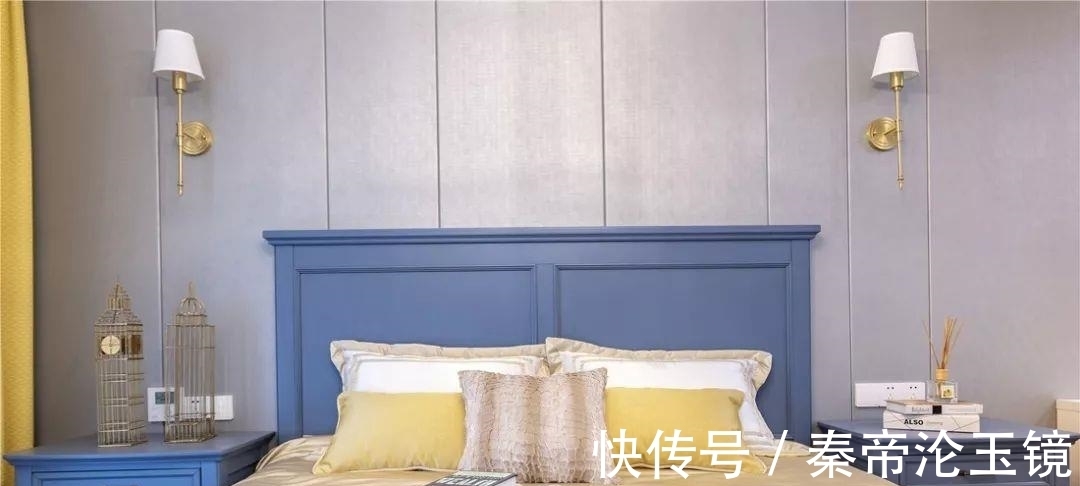 美式|98平三居室，进门就被客厅迷住了，淡雅轻奢真好看，卧室很个性