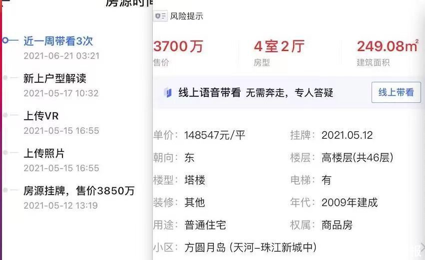 局部|珠江新城豪宅挂牌价猛降150万元 广州二手房局部降温