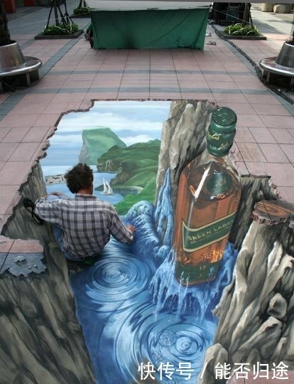 粉笔|这十张街头3D粉笔艺术画,让你大开眼界!