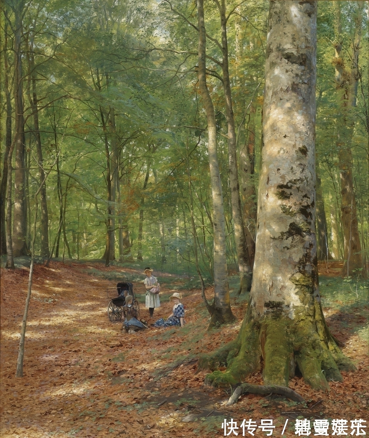 绘画$他画的森林会呼吸,彼得·莫克·蒙森德Peder Mork Monsted油画欣赏