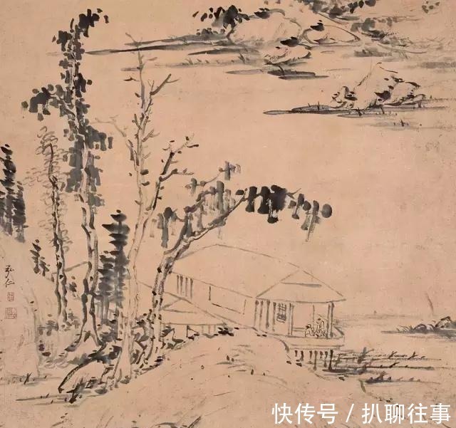 西岩松雪图@清初四大画僧笔下的意境山水，不只是养眼