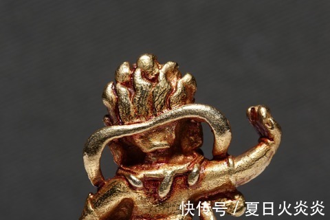 忿怒相$明代,纯金金刚手菩萨