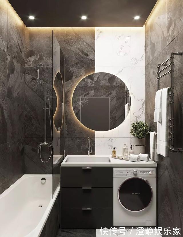 卫生间|4㎡的卫生间放不下洗衣机赶紧收下这9个设计方案，给你装修参考