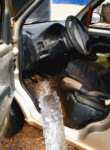 |搞笑的GIF:妹子今天要去见男友吗?要一起白头!