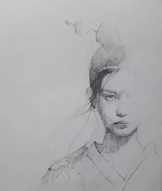 素描##尚唯美画室#大气的素描就是抓住大关系之后,细节你随意