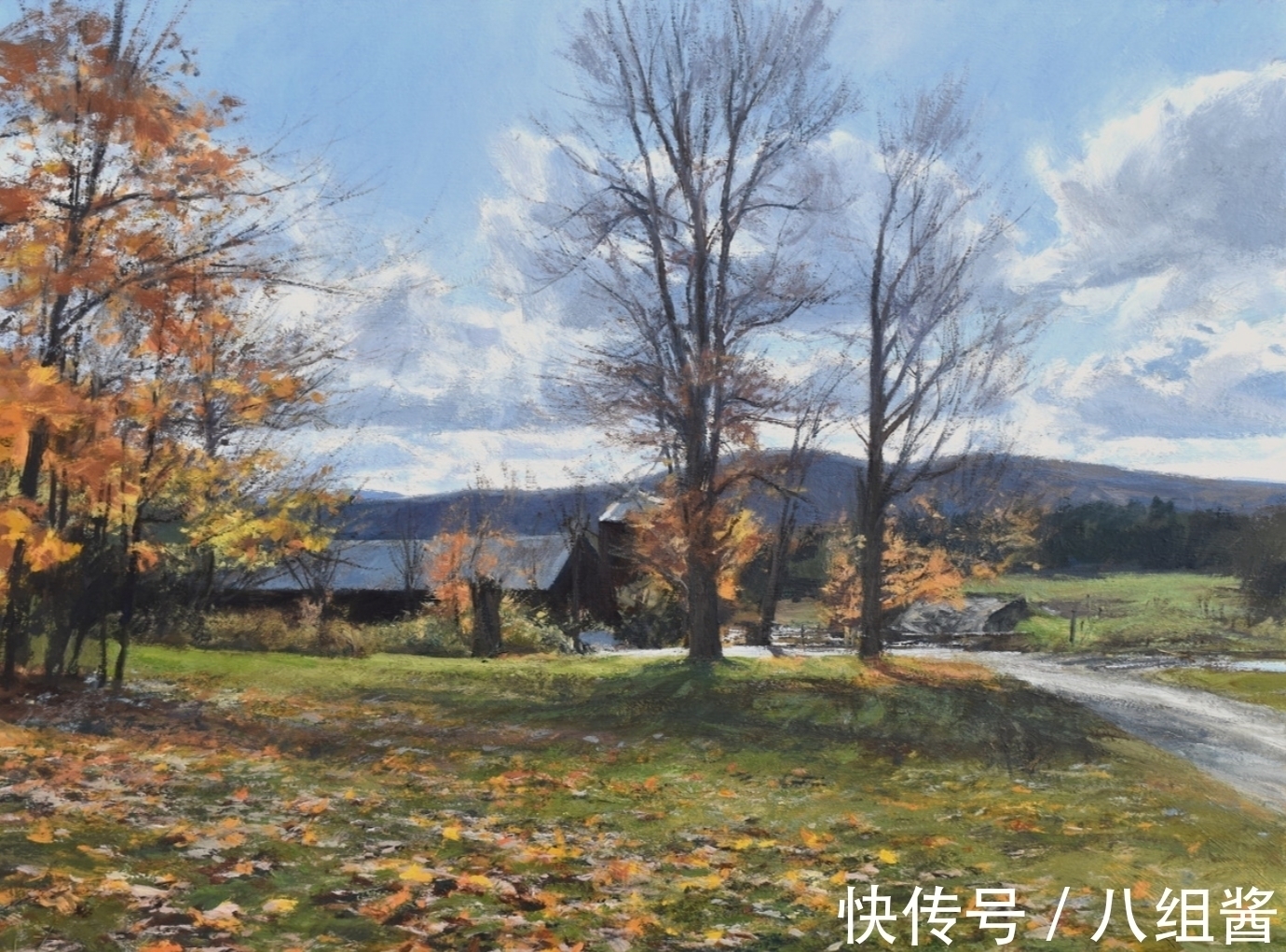 艺术#如此佳作,怎能一个“美”字能够概括——休斯的户外风景画艺术