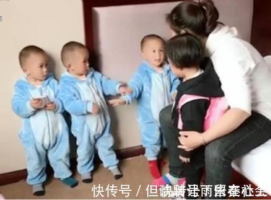 老三|三胞胎一起打哭小姨,宝妈生气问是谁打的,宝宝们的反应太搞笑