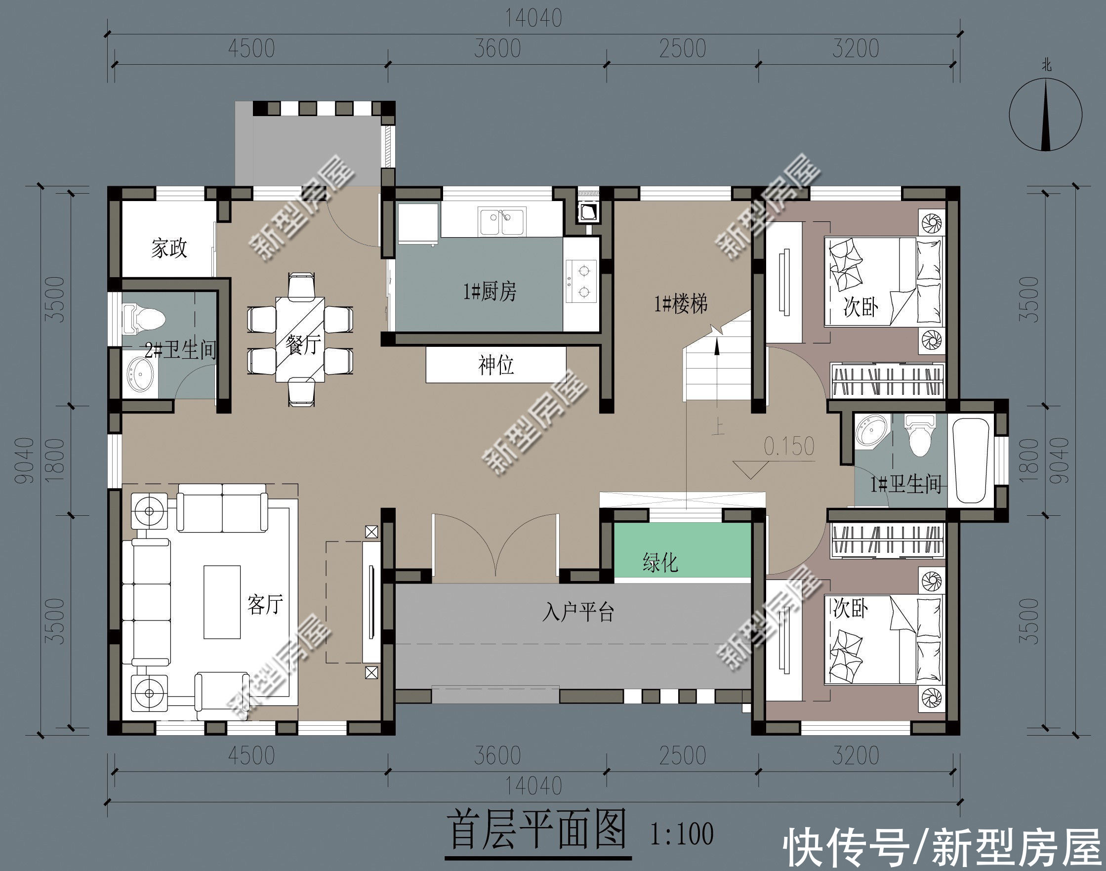 建筑面积|分享10套农村二层户型，每一套颜值都很高，照着建房一定错不了