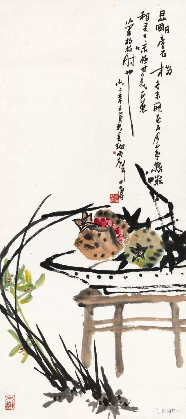 齐白石!笑口常开,多子多福——现当代名家笔下的石榴