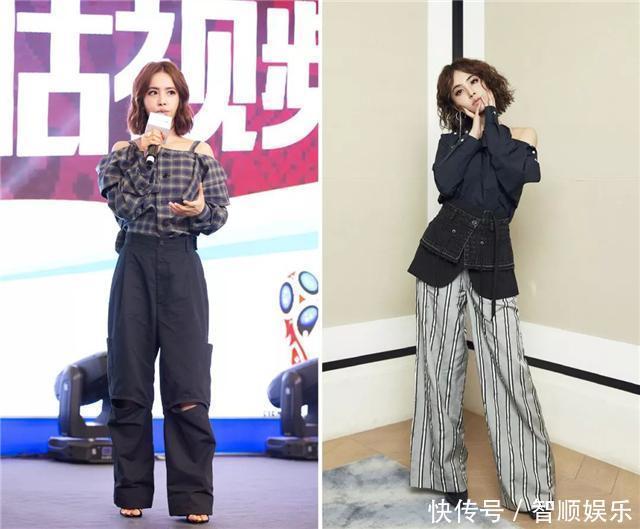穿阔腿裤时尽量别配平底鞋了,今年明星都在这样穿,这也太潮了吧