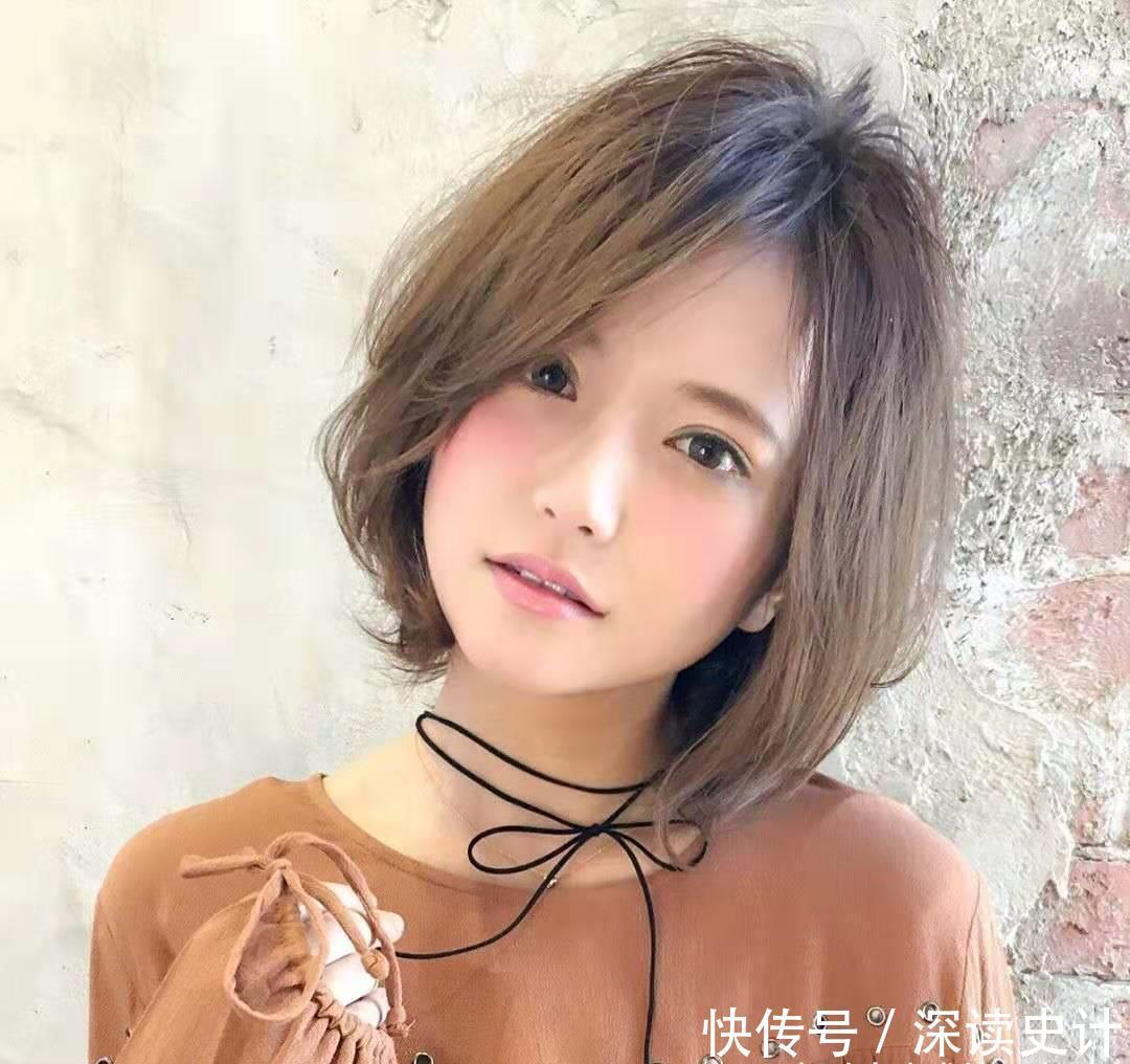 圆脸型|别总抱怨脸太圆,当你试过这款“齐脖”发型后,就知道圆脸有多美