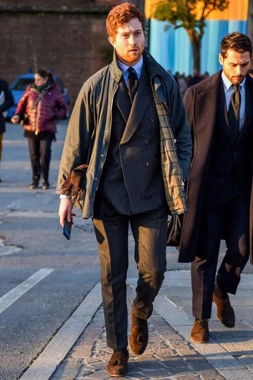 绅士|敢在西装外面穿外套的男人，成熟魅力十足，太赞了！