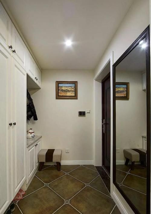 过道|117㎡两室改三室,没玄关就隔个玄关,利用过道改书房,真有创意