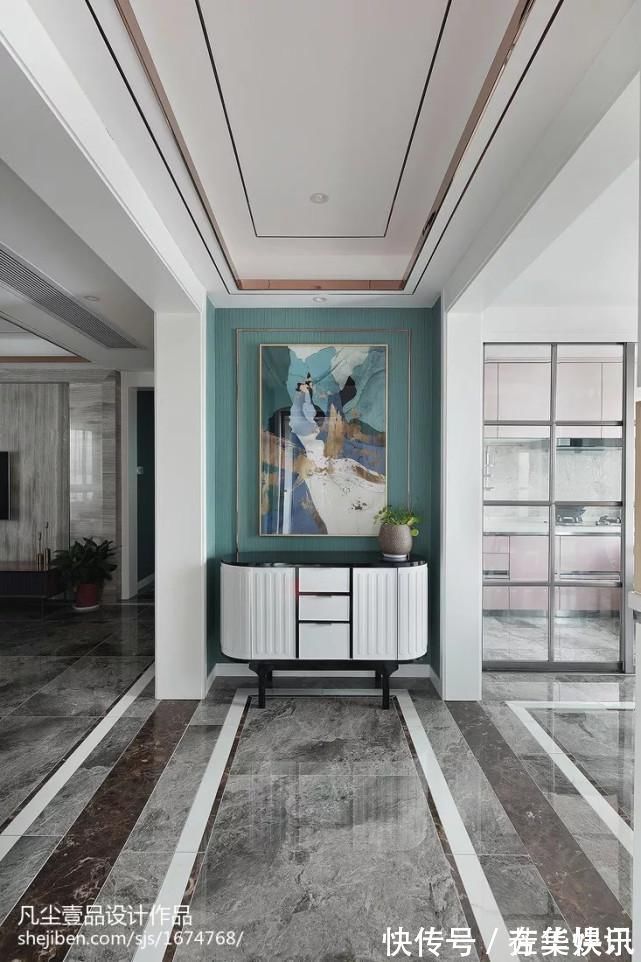 净色|玄关是家的门面，原来地砖也可以铺得这么美~