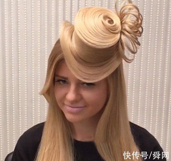 礼帽 外国发型师打造奇葩礼帽发型,这个顶在头上真的不重吗