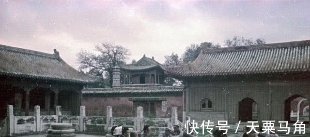 紫禁城|1949年前夕的故宫彩色老照片，有些破旧，游客很少！