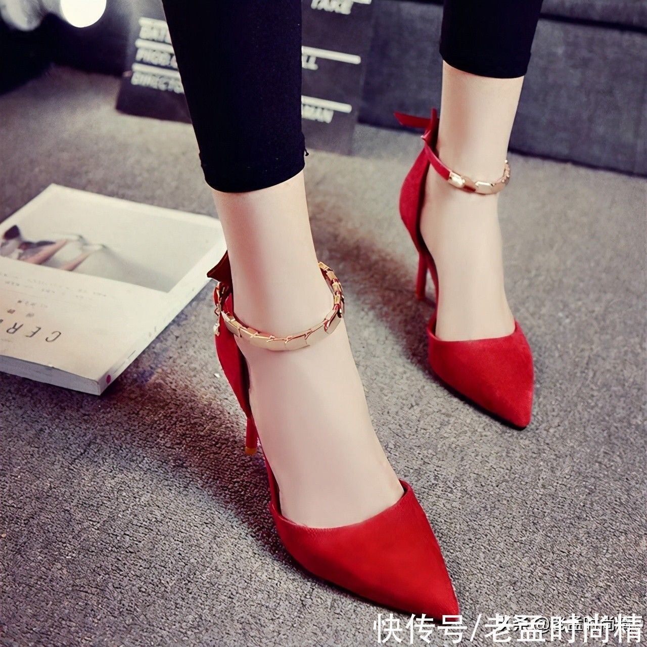 红色高跟鞋|谁说红色高跟鞋只能结婚穿?今年巨流行这样,耀眼却不张扬