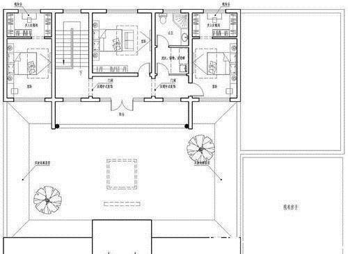 半山腰|喜庆的四合院设计,家里的宅基地小也可以盖,很适合农村