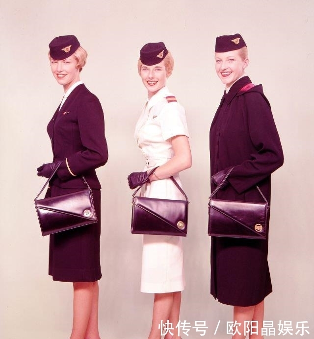世纪|旧影拾记：20世纪，新西兰航空空姐制服演变史，那顶绿帽子亮了