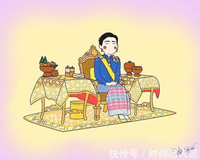 造型|苏提达晒最新漫画好得意!蓝裙造型确实美,诗妮娜好久没有亮相了