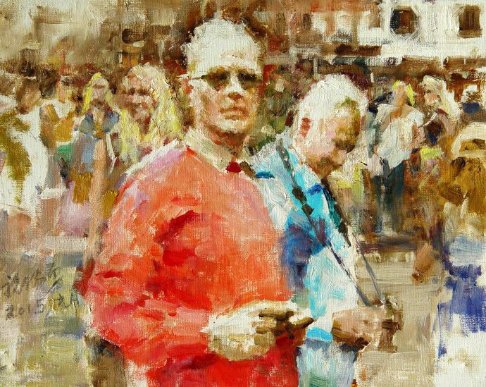 祝锡勇@艺术家祝锡勇的油画作品,浓浓的生活气息