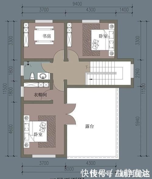面宽|农村自建三层别墅,面宽仅11米,7室1厅带书房,占地面积小也能建好房
