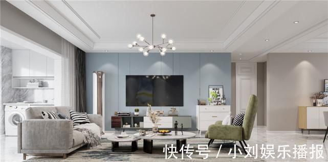 客厅|168平简欧风四室两厅一厨两卫,用丰富的结构把空间填满