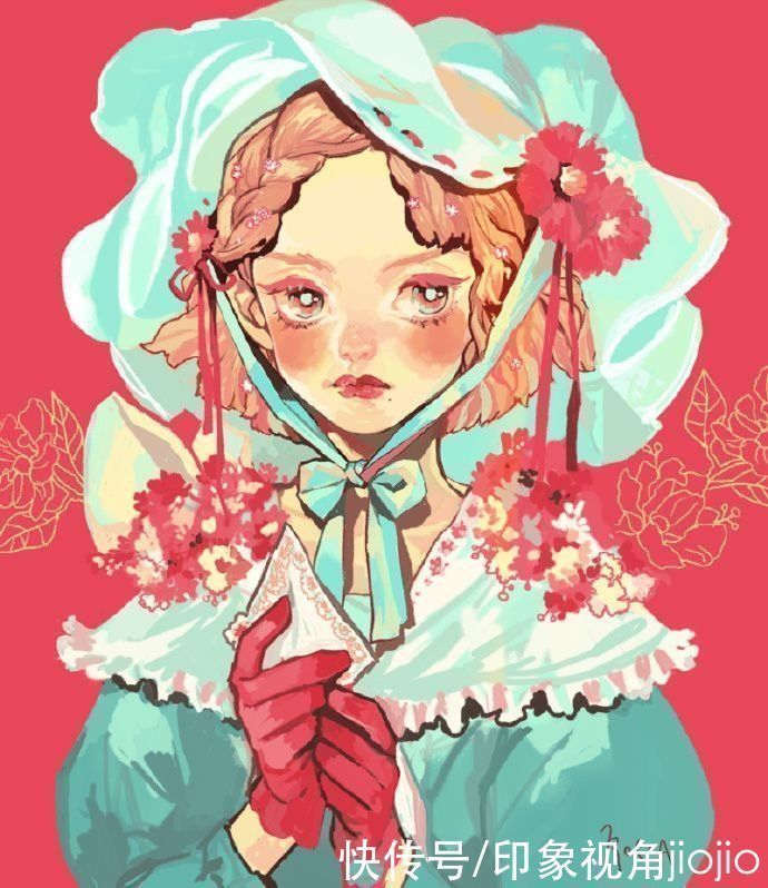 插画师#画风轻盈的少女插画,将人物刻画的生动,有着独特的美感