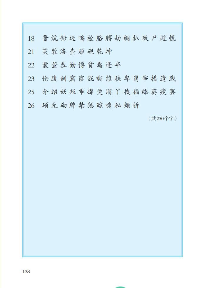 1-6年级（下册）识字表、写字表、词语表，建议收藏