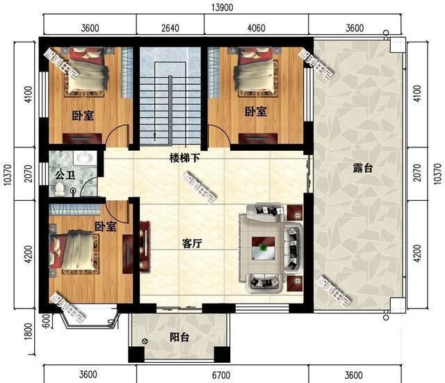 别墅|两层四间形式的农村小别墅，第一栋内带堂屋，第二栋格局妙
