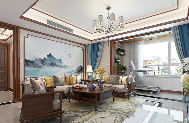 中式|150㎡中式风用红木色,大气美观又有品味,入户便让人心生喜爱