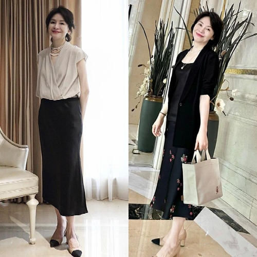 主身|50岁+女人别穿得像大妈!学她的减龄穿搭:年过半百也能很迷人!