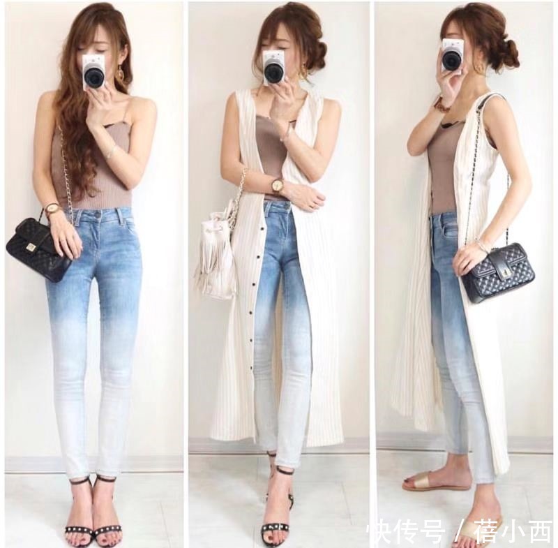 基础款|日本博主真会穿,用基础款来进行一衣多穿,夏季提气质就服她们