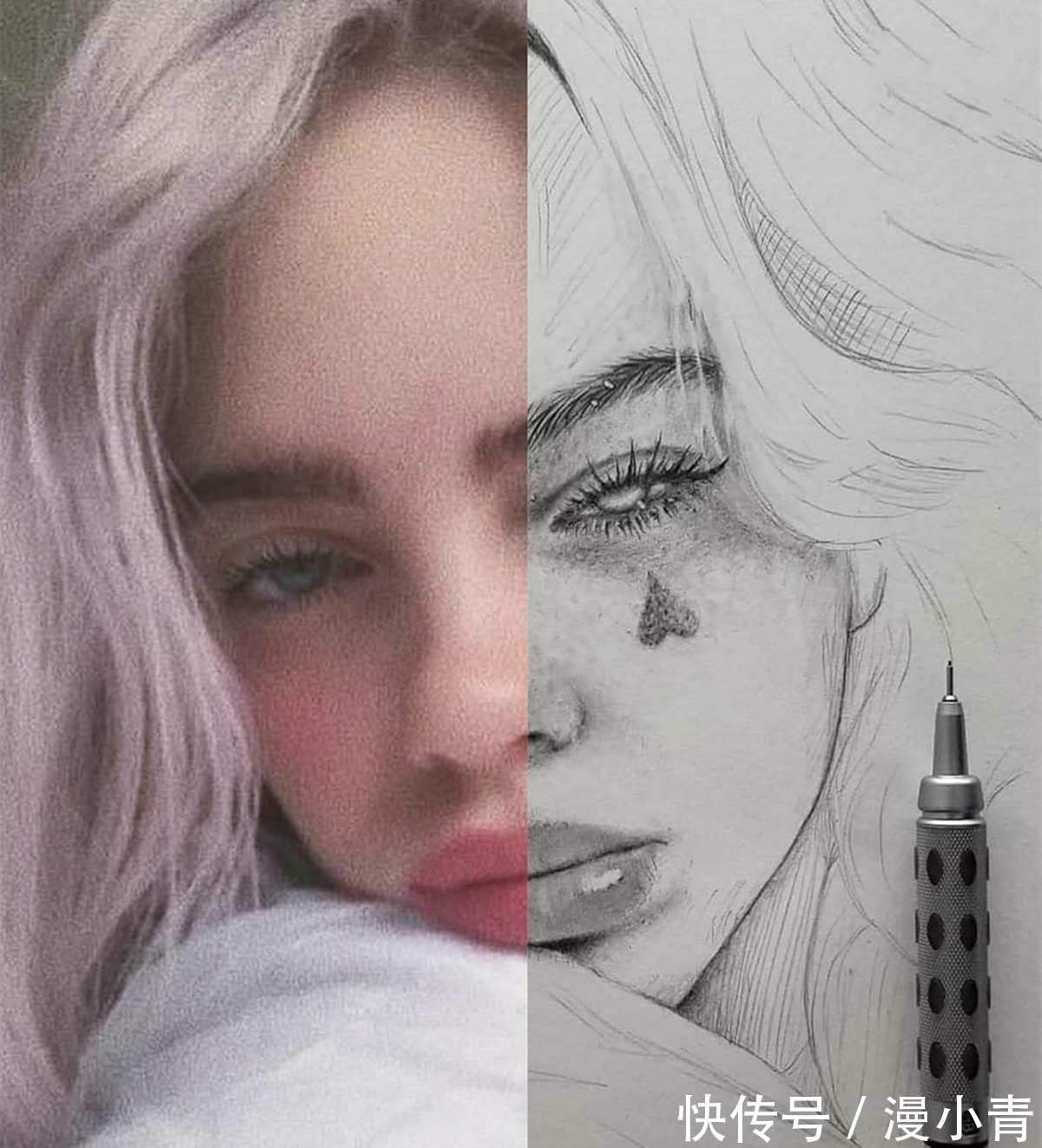 拼脸#画师用绘画和照片拼脸的方式告诉大家,绘画需要的不只是一门学科