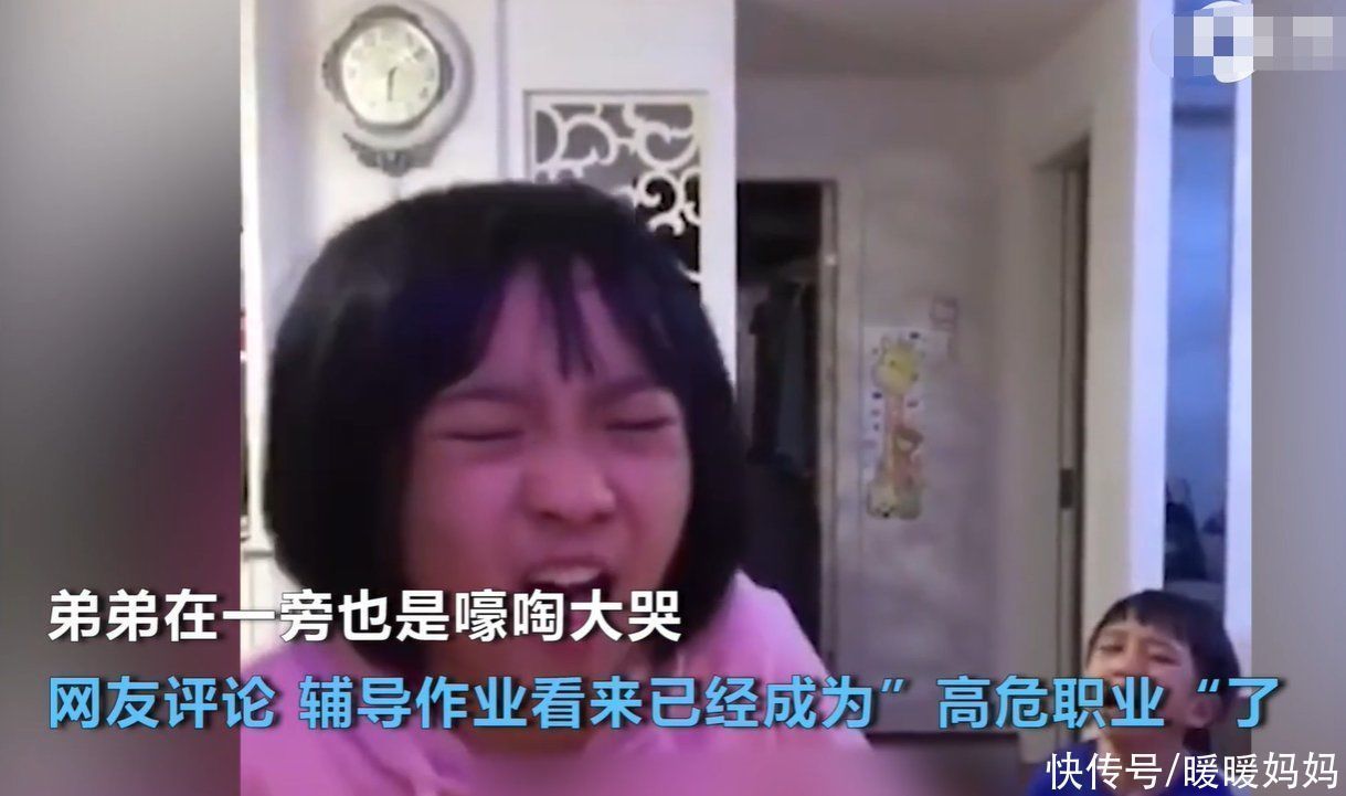 场面|姐姐辅导弟弟作业,一个被气哭,一个被骂哭,网友:场面太真实了