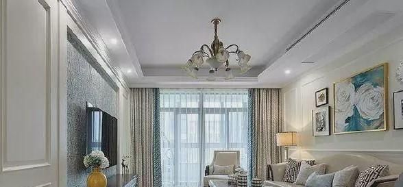 吊顶|140平米的美式风新房入住，玄关就体现主人的高品位，温馨大气